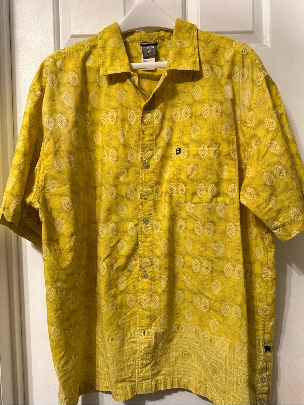 The North Face A5 Series Tribal Print Button Down Shirt XL Hiking Camp Travel